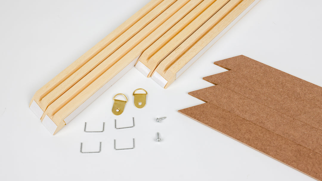 Customized Sized DIY Solid Wood Canvas Frame Kit For Oil Painting & Wall Art - Easy to Build Canvas Stretching Bar System