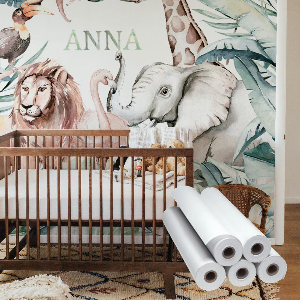 Water Resistant Peel and Stick Removable Repositionable Self Adhesive Reusable Blank Printable Fabric Wall Paper Wallpaper Rolls